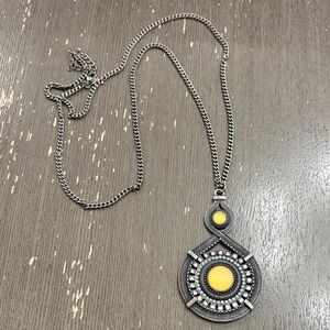 Dark silver statement necklace